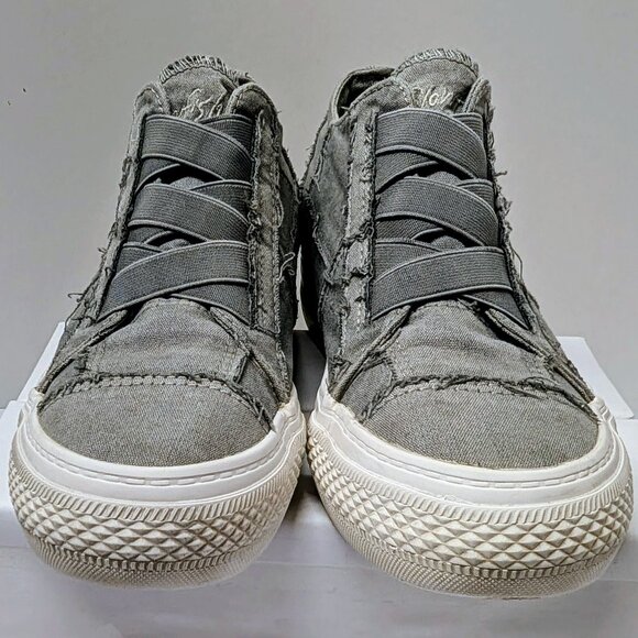 Blowfish Malibu Mamba Platform Sneaker in Sweet Gray Color Washed Canvas - Picture 12 of 16